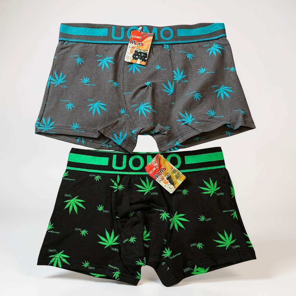 Bold Leaf Print Boxer Briefs