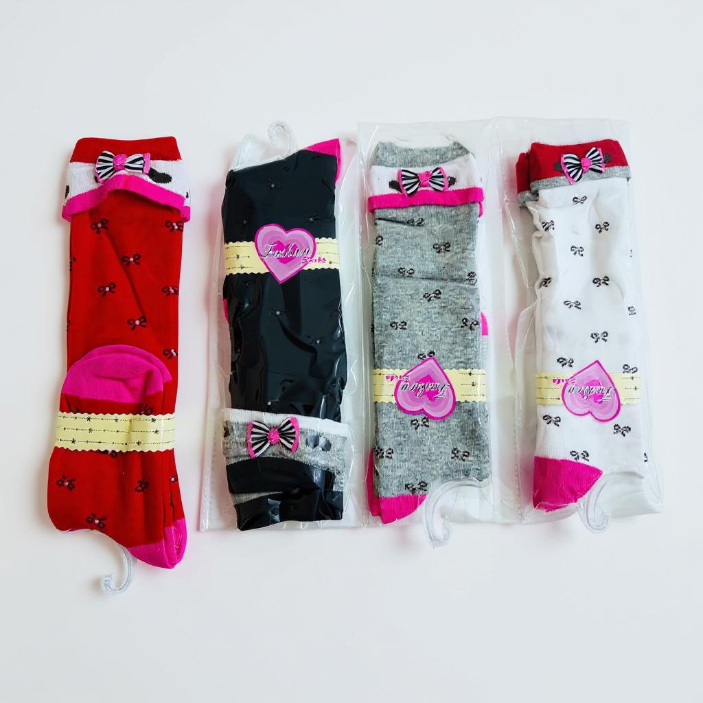 Playful Bow Print Socks