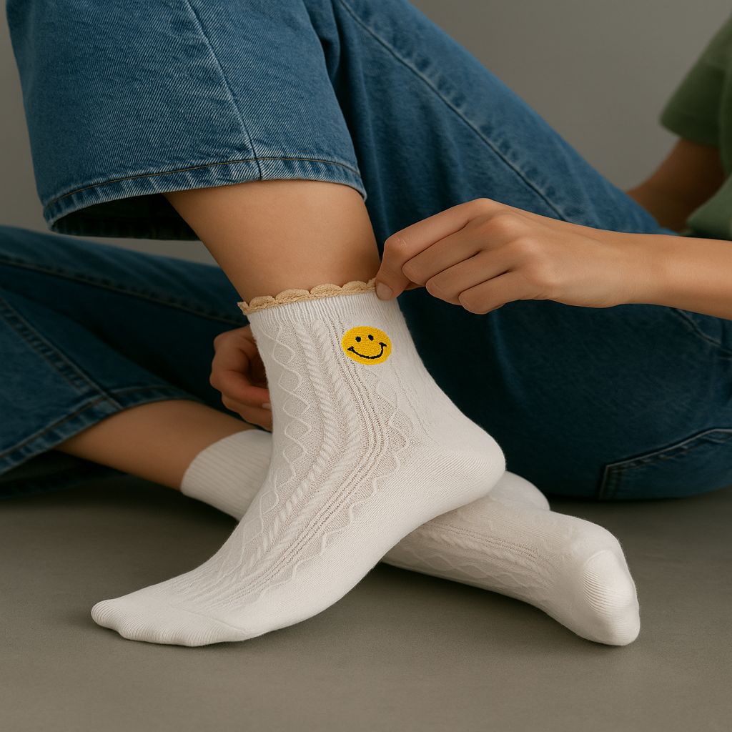 10-ცალიანი გოგოს წინდა – ფერადი ღიმილი ყოველი ნაბიჯით