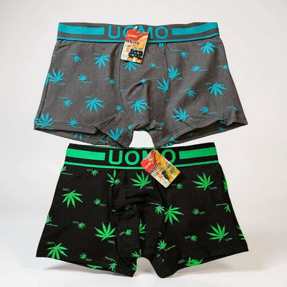 Bold Leaf Print Boxer Briefs