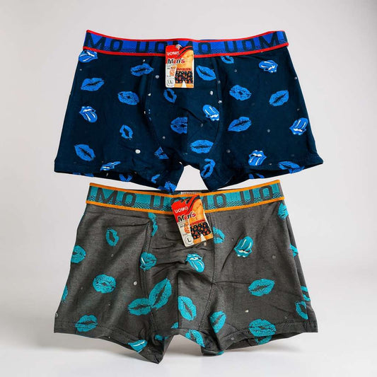 Rockstar Vibe: Iconic Lips Print Boxer